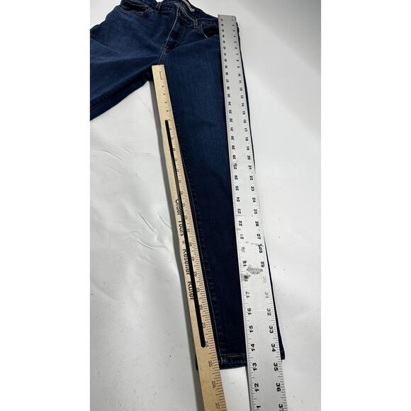 Levis 721 High Rise Skinny Jeans Women Size 28 Dark Wash Blue Denim STAIN - Picture 5 of 7